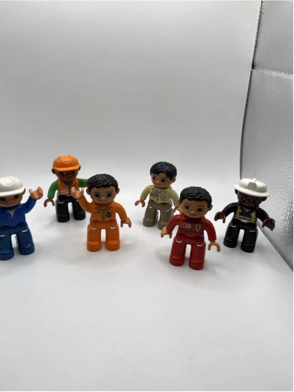 Lego Duplo Collectible Toy Figures Lot Of 6 - Firefighters Construction Worker